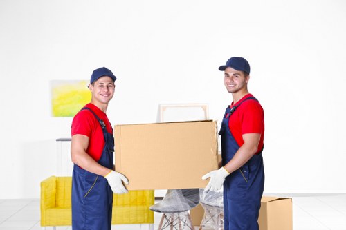 Moving team planning a house removal in Knightsbridge near elegant residential buildings