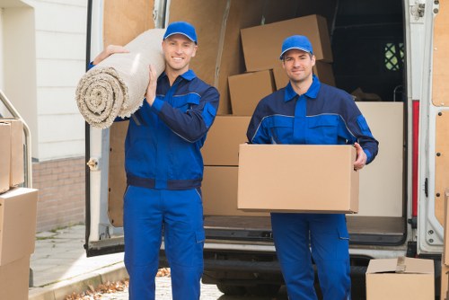 Careful furniture moving inside a Knightsbridge apartment