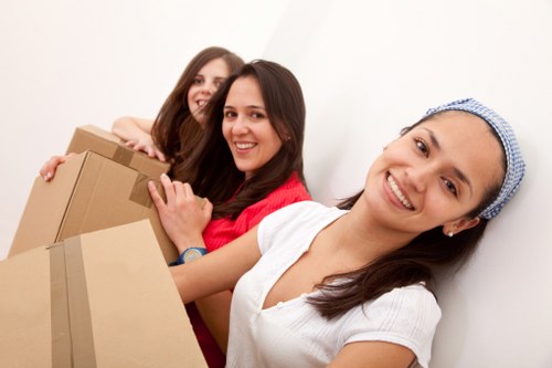 Securely packed items arranged safely inside a van